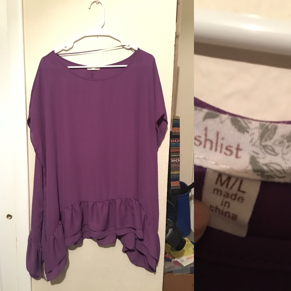 Purple Flowy Blouse